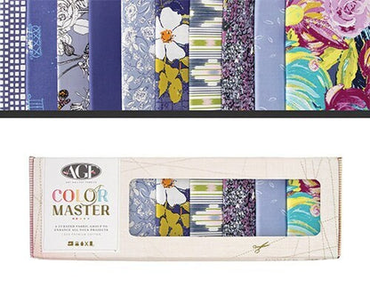 Fabric Half Yard Pack SAPPHIRE SHINE AGF Color Master - Art Gallery Fabrics - 10 Coordinating 1/2 Yard Cuts