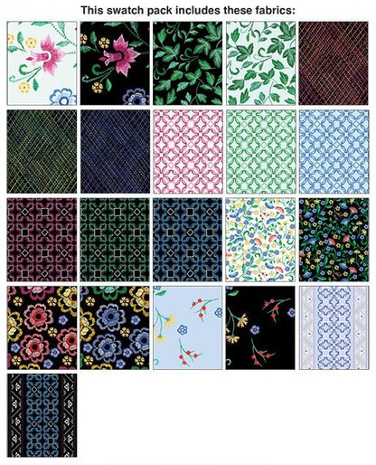 Fabric Fat Quarter Pack Embroidered Elegance by Kanvas Studio - 21 Different Fat Quarters