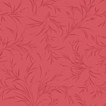 43-44" Wide OPAL ESSENCE FOLIAGE Dark Peach with Pearlescent Quilt Fabric by Maywood Studio - Sold by the Yard