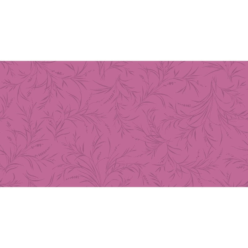 43-44" Wide OPAL ESSENCE FOLIAGE Dark Pink with Pearlescent Quilt Fabric by Maywood Studio - Sold by the Yard