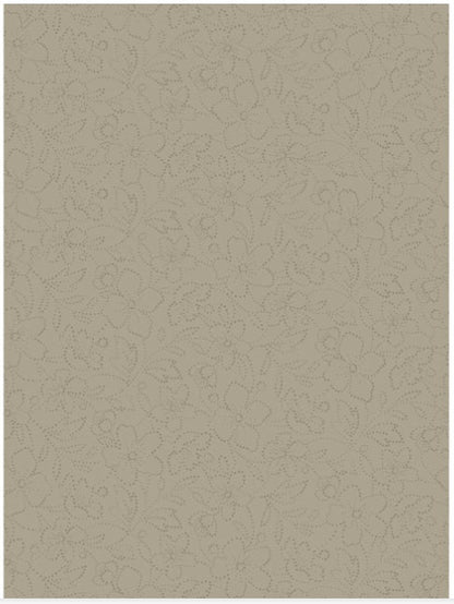 43-44" Wide OPAL ESSENCE FLORAL Taupe/Green with Pearlescent Quilt Fabric by Maywood Studio - Sold by the Yard