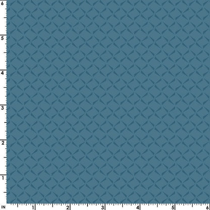 43-44" Wide OPAL ESSENCE GEOMETRIC Medium Blue Pearlescent Quilt Fabric by Maywood Studio - Sold by the Yard