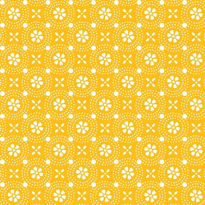 43-44" Wide KIMBERBELL BASICS DOTTED Circles Yellow Quilt Fabric for Maywood Studio - Sold by the Yard