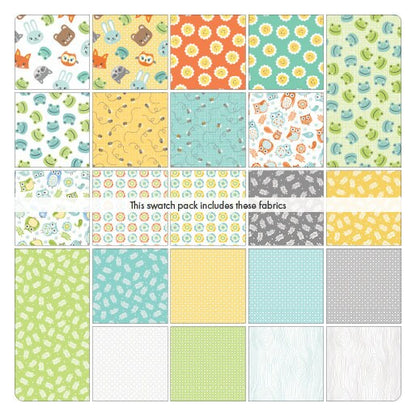 Fabric Layer Cake PLAYHOUSE PALS by Jessica Flick for Benartex - 10" Quilt Fabric Squares