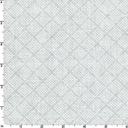 43-44" Wide QUILTER'S WHITE Tone on Tone by Galaxy - Diamond Dots White on White Tonal Quilt Fabric - Sold by the Yard