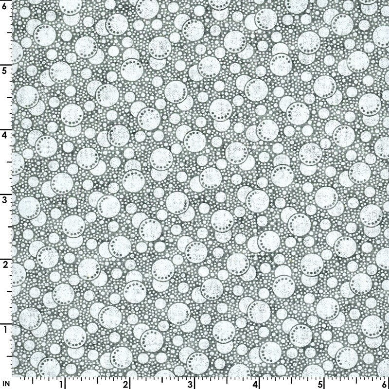 43-44" Wide QUILTER'S WHITE Tone on Tone by Galaxy - Allover Bubbles White on White Tonal Quilt Fabric - Sold by the Yard