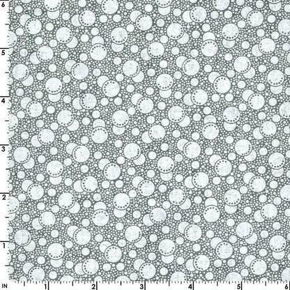 43-44" Wide QUILTER'S WHITE Tone on Tone by Galaxy - Allover Bubbles White on White Tonal Quilt Fabric - Sold by the Yard