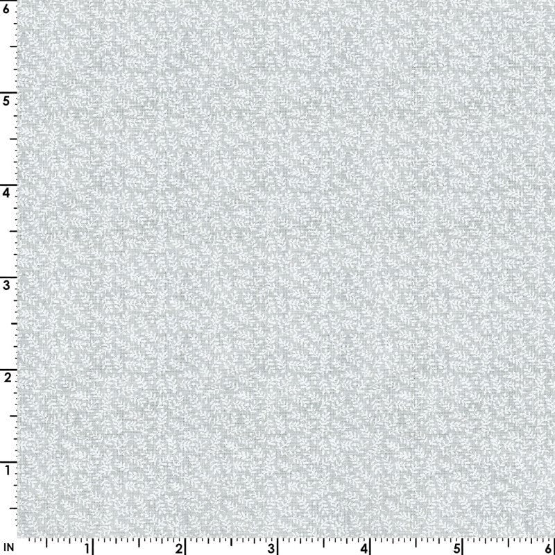 43-44" Wide QUILTER'S WHITE Tone on Tone by Galaxy - Tiny Leaves White on White Tonal Quilt Fabric - Sold by the Yard