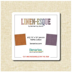 Fabric Layer Cake LINEN-ESQUE by Painted Sky Studio for Benartex - 10" Quilt Fabric Squares