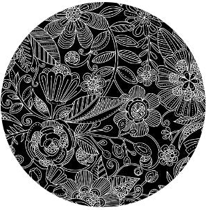 43-44" Wide GARDEN BLISS Black and White Quilt Fabric by Valentina Harper for Benartex - Sold by the Yard