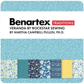 Fabric Design Roll VERANDA Strip-Pies by Rockstar Sewing for Benartex - 2 1/2" Wide Fabric Strip Set - Quilt Fabric