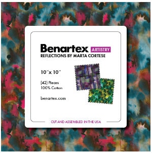 Fabric Layer Cake REFLECTIONS by Marta Cortese for Benartex - 10" Quilt Fabric Squares