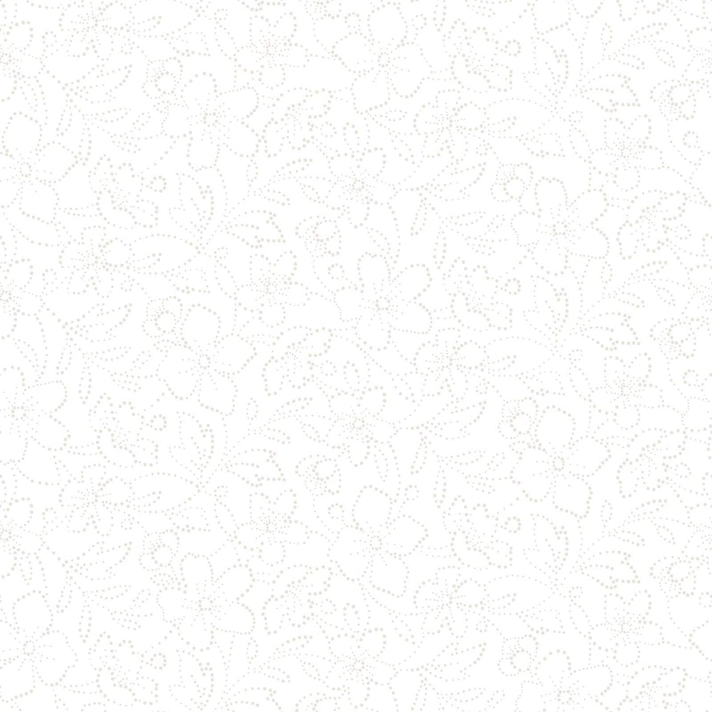 43-44" Wide OPAL ESSENCE FLORAL White with Pearlescent Quilt Fabric by Maywood Studio - Sold by the Yard