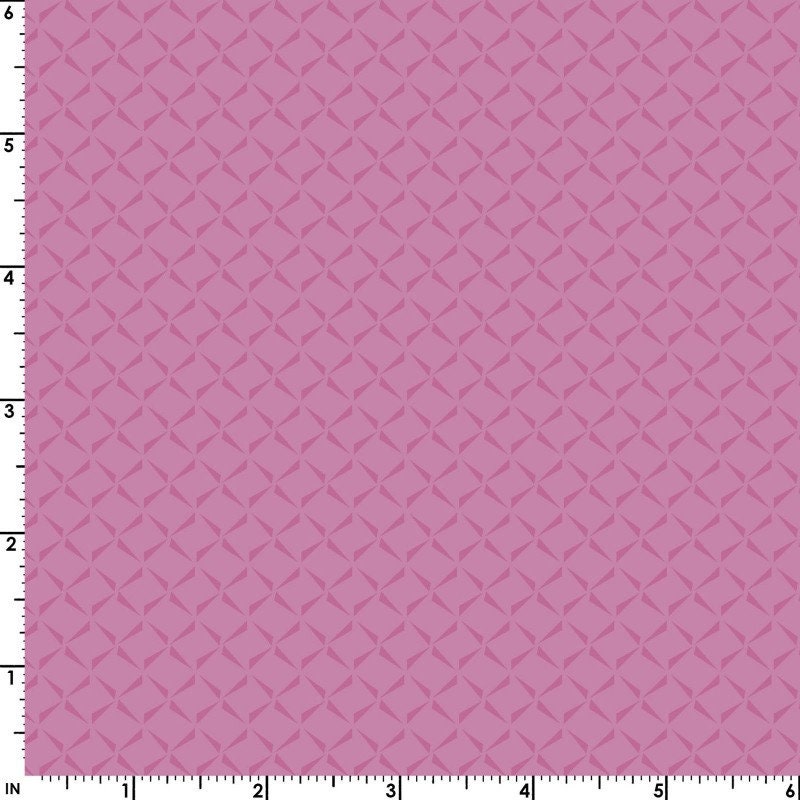 43-44" Wide OPAL ESSENCE GEOMETRIC Medium Pink with Pearlescent Quilt Fabric by Maywood Studio - Sold by the Yard