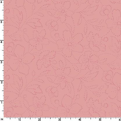 43-44" Wide OPAL ESSENCE FLORAL Peach with Pearlescent Quilt Fabric by Maywood Studio - Sold by the Yard