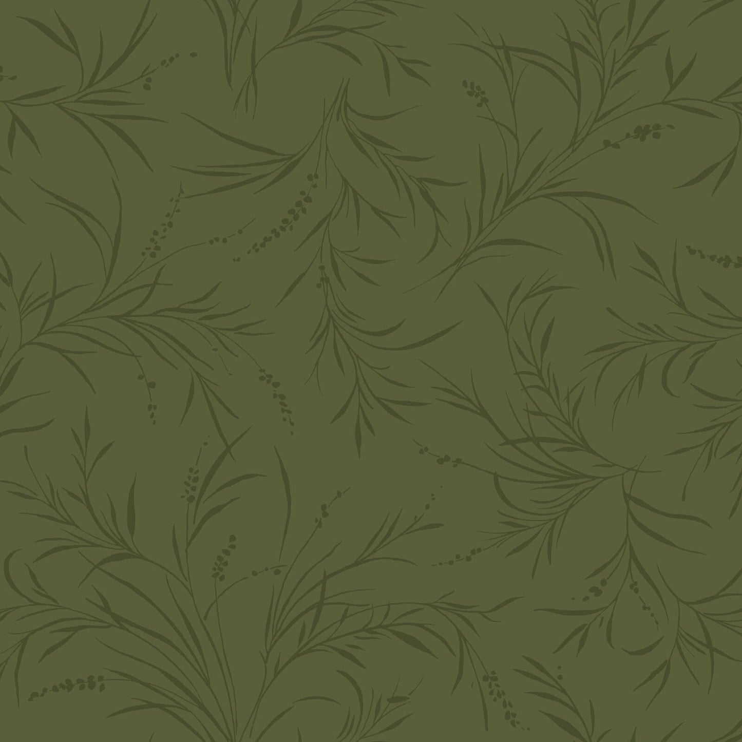 43-44" Wide OPAL ESSENCE FOLIAGE Dark Green with Pearlescent Quilt Fabric by Maywood Studio - Sold by the Yard