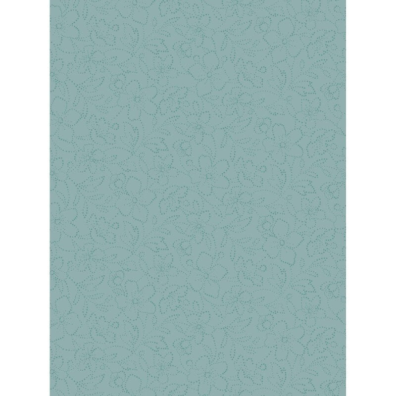 43-44" Wide OPAL ESSENCE FLORAL Teal/Aqua with Pearlescent Quilt Fabric by Maywood Studio - Sold by the Yard