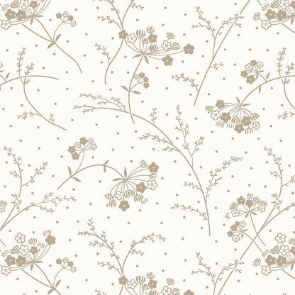 43-44" Wide KIMBERBELL BASICS Make a Wish Soft White & Taupe Quilt Fabric for Maywood Studio - Sold by the Yard