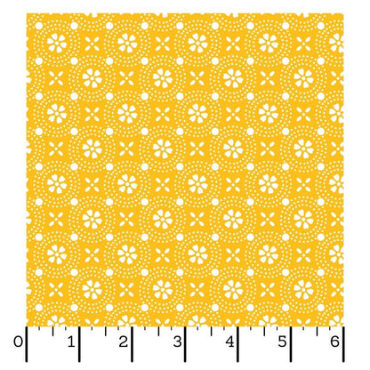 43-44" Wide KIMBERBELL BASICS DOTTED Circles Yellow Quilt Fabric for Maywood Studio - Sold by the Yard