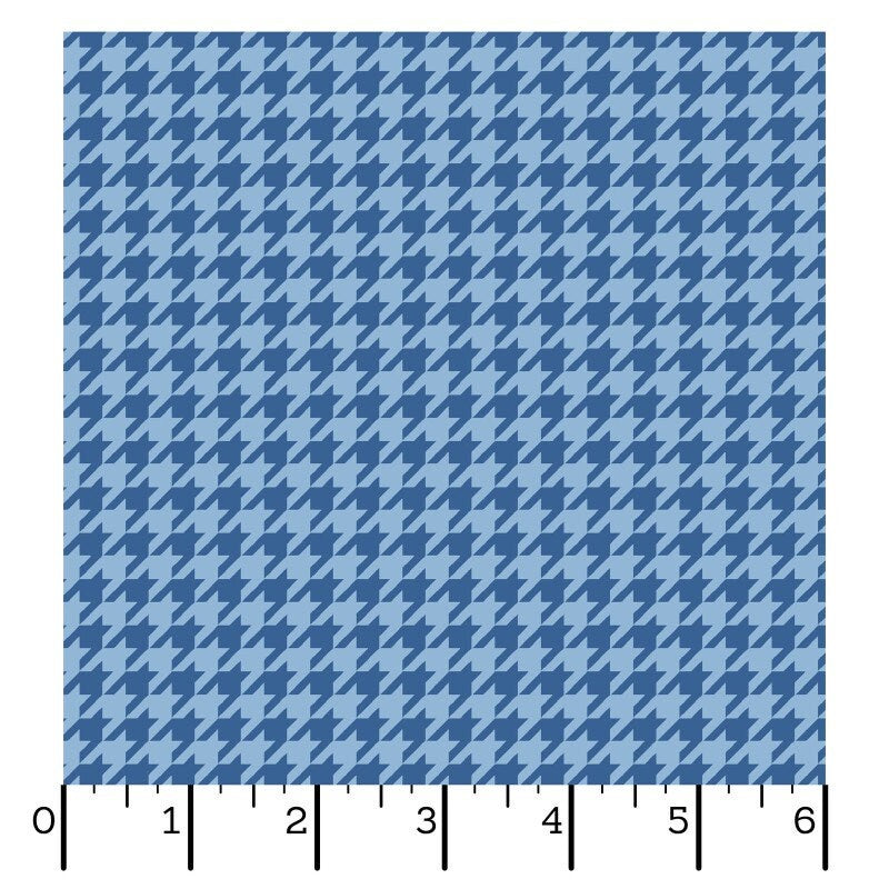 43-44" Wide KIMBERBELL BASICS HOUNDSTOOTH Blue Tonal Quilt Fabric for Maywood Studio - Sold by the Yard