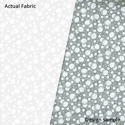 43-44" Wide QUILTER'S WHITE Tone on Tone by Galaxy - Allover Bubbles White on White Tonal Quilt Fabric - Sold by the Yard