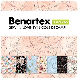 Fabric Design Roll SEW IN LOVE Strip-Pies by Nicole Decamp for Kanvas Studio and Benartex - 2 1/2" Wide Fabric Strip Set - Quilt Fabric
