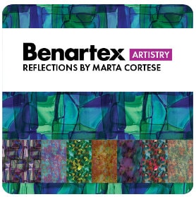 Fabric Design Roll REFLECTIONS Strip-Pies by Marta Cortese for Benartex - 2 1/2" Wide Fabric Strip Set - Quilt Fabric
