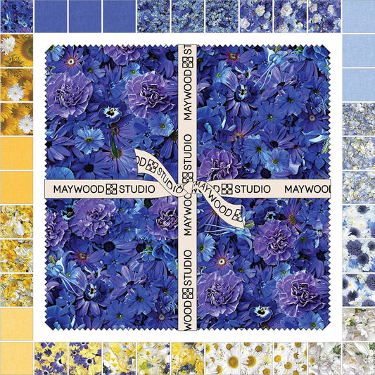 FORGET ME NOT Layer Cake by Nicholas Lapp for Maywood Studio - 42 - 10" Quilt Fabric Squares - 15 Different Fabrics