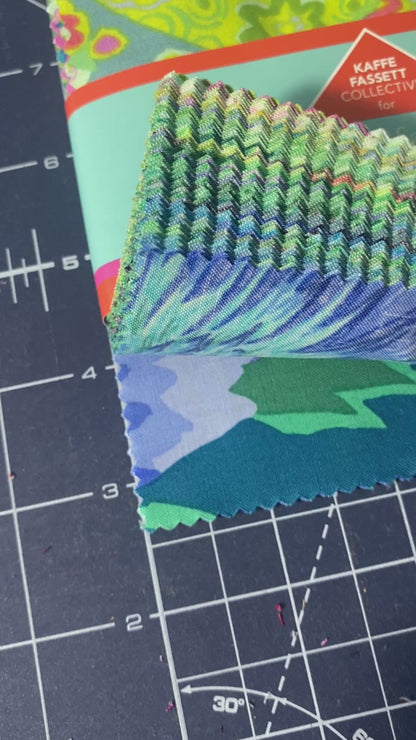 Precut Fabric Charm Pack Tidal Classics Plus by Kaffe Fassett for Free Spirit Fabrics - 5" Fabric Squares