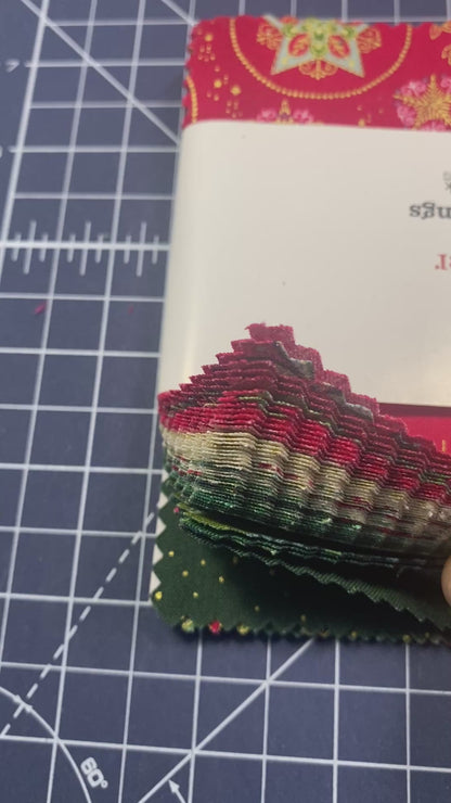 Holiday Charm Bundle Quilting Fabrics Good Tidings | Andover - 5" Squares | 42 Pieces