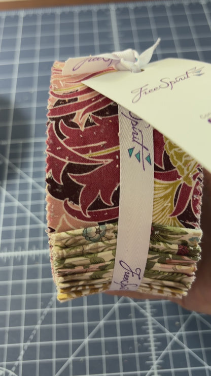 Jelly Roll Quilt Fabric | Free Spirit Morris & Co Lodden Collection | 2 1/2" Strips | 40 Pieces
