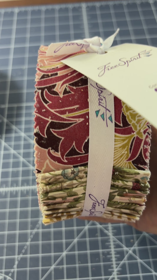 Jelly Roll Quilt Fabric | Free Spirit Morris & Co Lodden Collection | 2 1/2" Strips | 40 Pieces