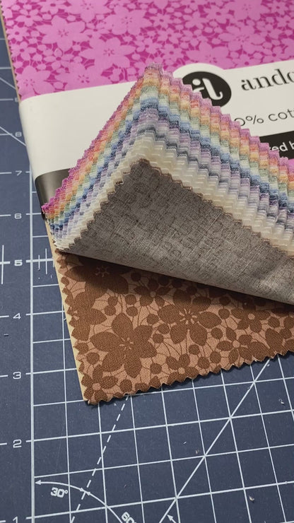 Layer Cake Quilting Fabrics Color Me Whispered | Andover - 10" Squares | 42 Pieces