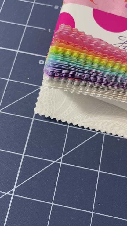 Precut Fabric Charm Pack True Colors by Tula Pink for Free Spirit Fabrics - 5" Fabric Squares