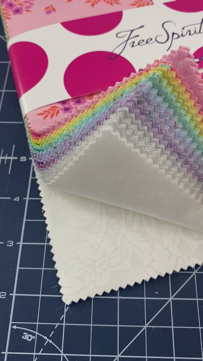 Precut Fabric Layer Cake - True Colors Collection by Tula Pink for Free Spirit Fabrics - 10" Fabric Squares