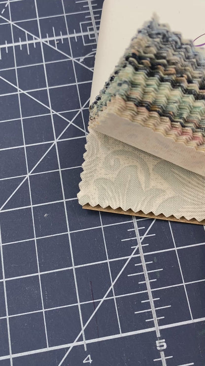 5" Quilt Fabric Charm Pack | Delft Blue and Green Quilting Fabrics | 42 Pieces