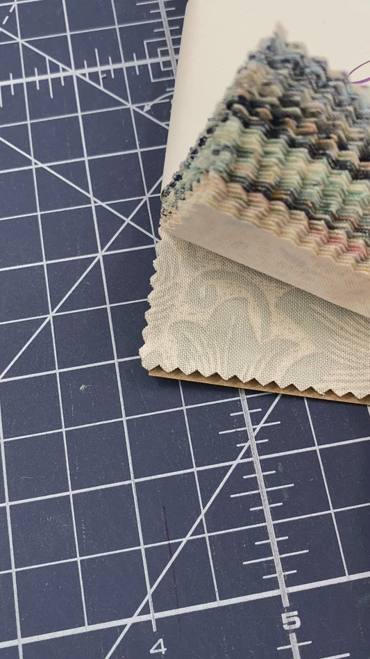 5" Quilt Fabric Charm Pack | Delft Blue and Green Quilting Fabrics | 42 Pieces