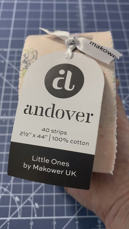 Jelly Roll Quilting Fabrics Little Ones | Andover - 2 1/2" Strips | 40 Pieces